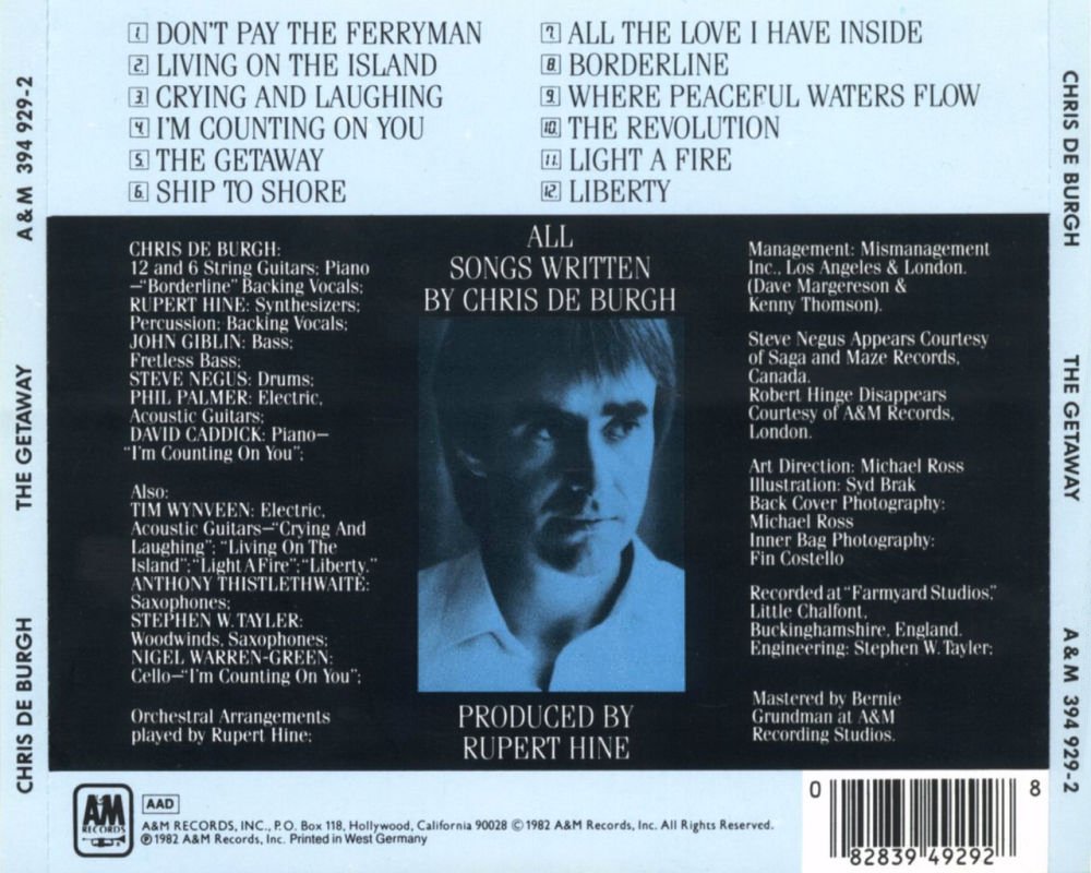 Chris De Burgh  The Getaway  Back